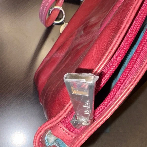 HOBO Cherry Red Leather Tote - Picture 6 of 9